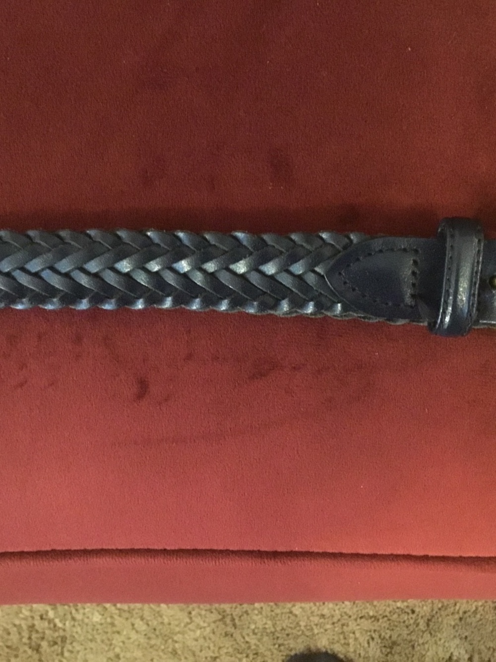 Women’s Genuine Leather Braided Belt -Blue size 26 (Guatemala) - Picture 2 of 5